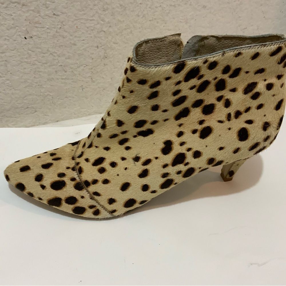 Matisse Nugent SZ 10 M Bootie Calf Hair Leather Leopard Cheetah Ankle Boots